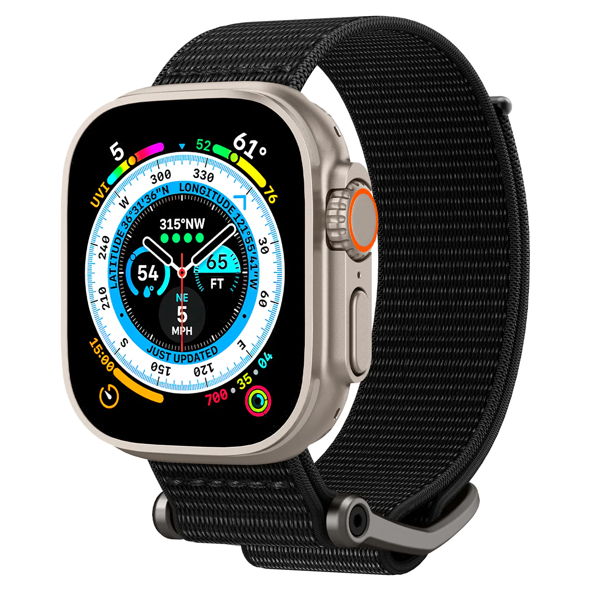 Spigen (AMP02465) Watch Band DuraPro Flex Black  Apple Watch 42mm, 44mm, 45mm & 49mm
