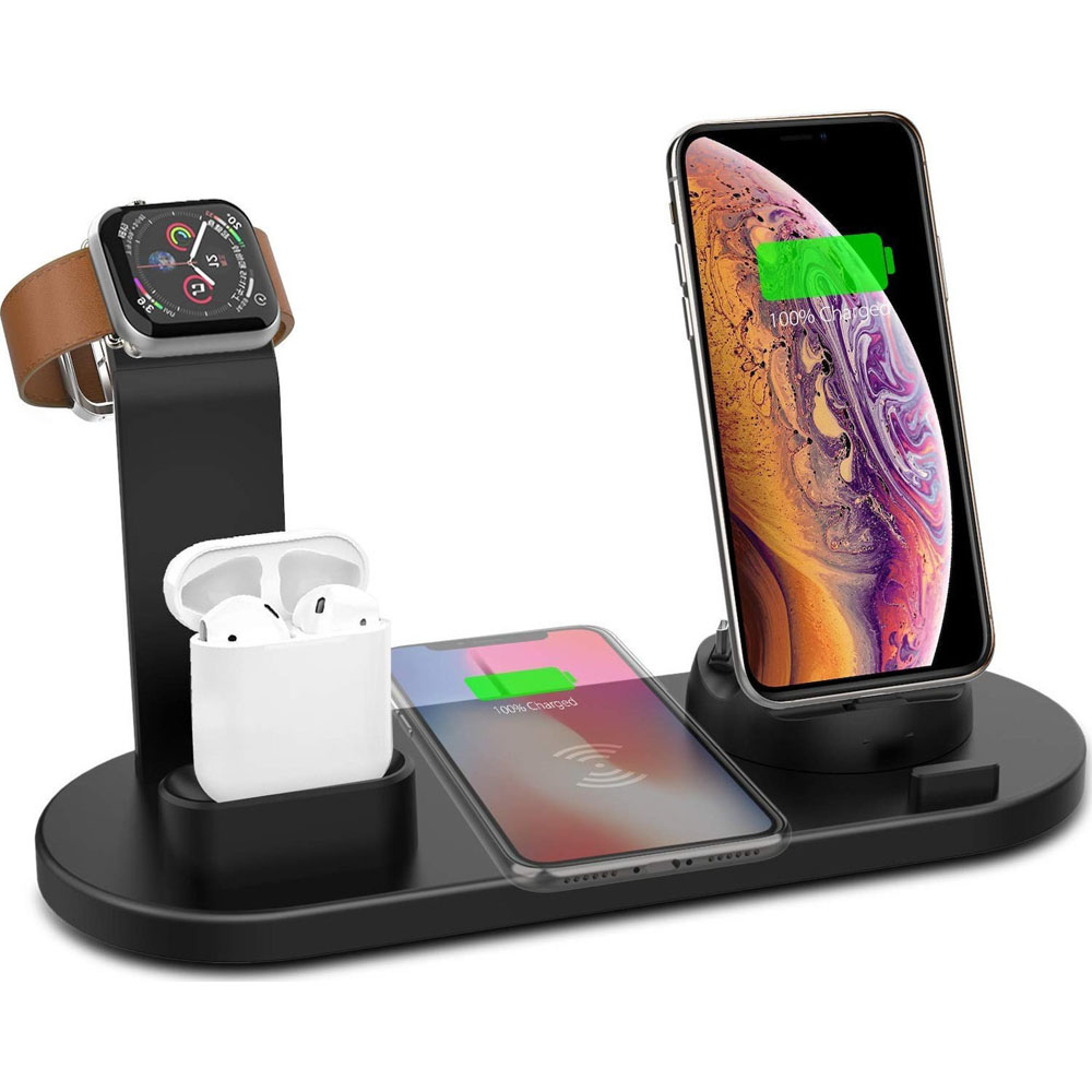 Andowl Q-L023 4-in-1 Multi-Function Charging Stand Black |  4 Gadgets   3  !