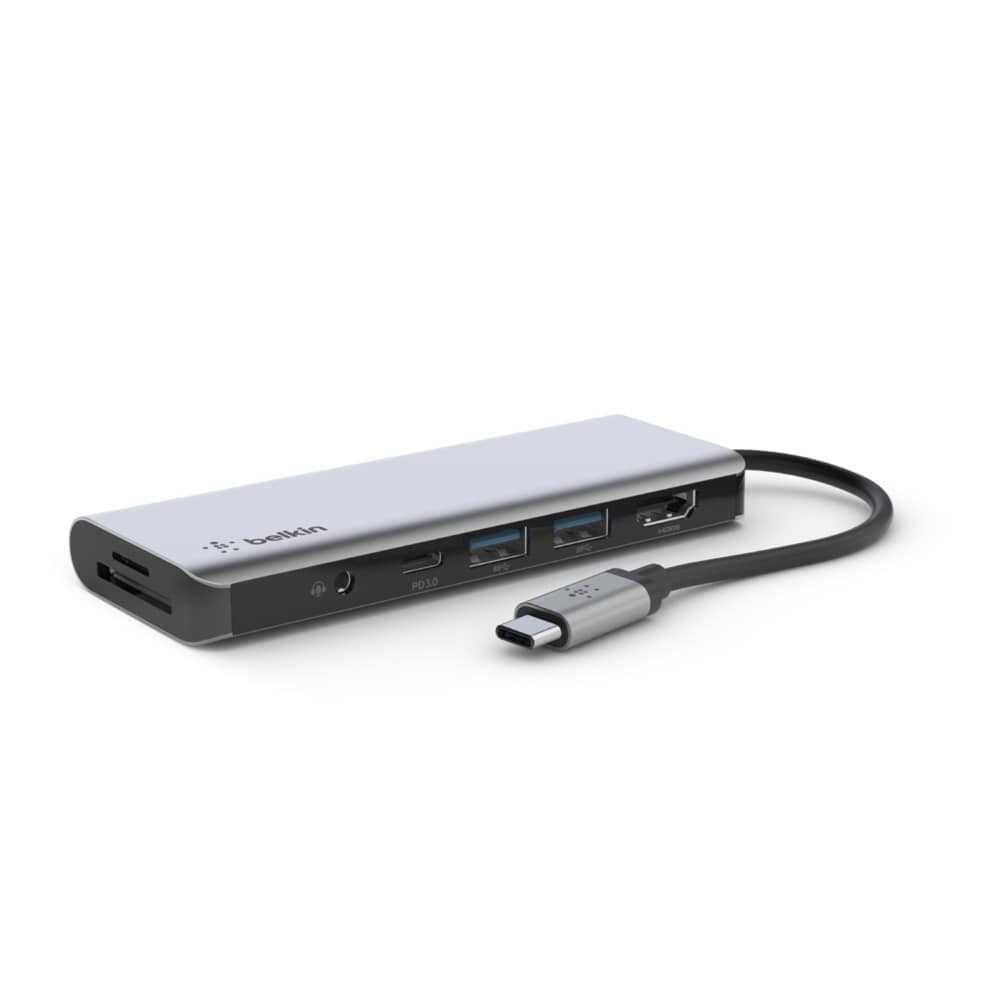 Belkin (AVC009btSGY) USB-C 7-in-1 Multiport Hub Adapter Belkin (AVC009btSGY) USB-C 7-in-1 Multiport Hub Adapter
