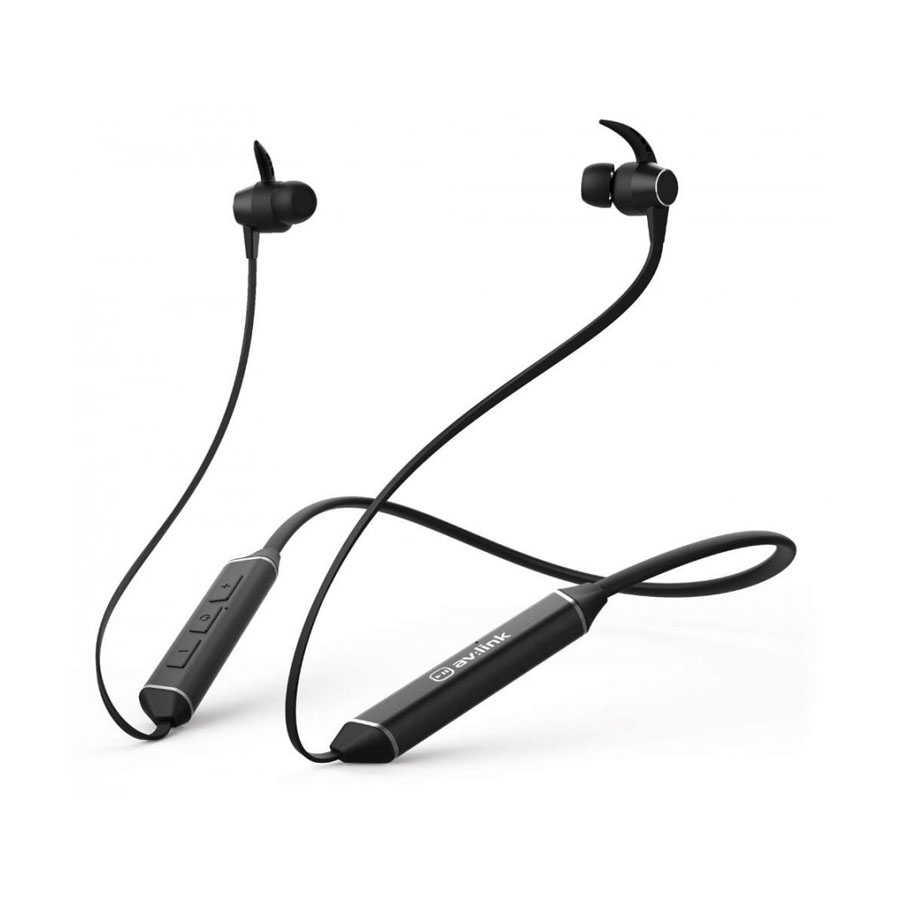 AvLink (100.547UK) Wireless Neckband Earbuds Black: Around-the-Neck Bluetooth Earbuds + IPX-4 Sweat Proof