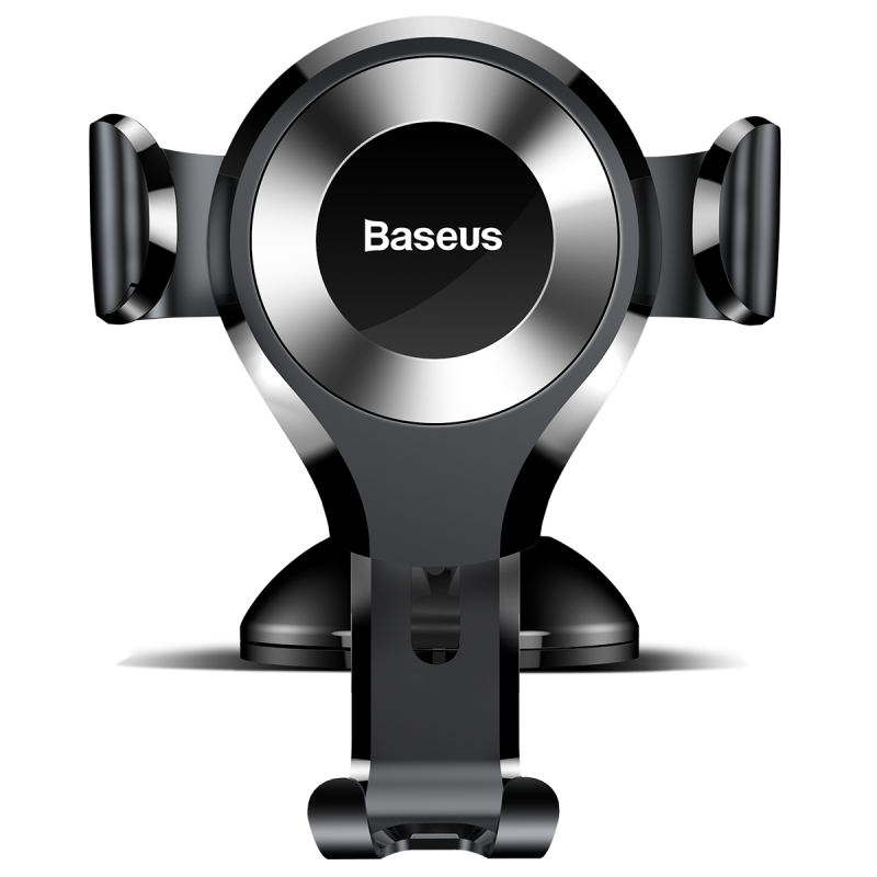 Baseus Osculum Type Gravity Car Mount Black/Silver | One-Hand Operation | Multi-Angle | Charging Hole