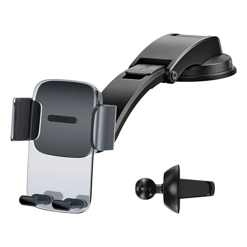 Baseus Easy Control Clamp Air Vent + Console Car Holder Black | One-Hand Operation | Multi-Angle | Charging Hole (SUYK000001) Baseus Easy Control Clamp Air Vent + Console Car Holder Black | One-Hand Operation | Multi-Angle | Charging Hole (SUYK000001)