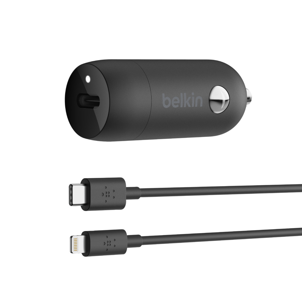 Belkin CCA003bt04BK Type-C (USB-C) Car Charger 20W + Type-C Cable with Lightning Connector | FastCharge | 0-50% σε 30 λεπτά Belkin CCA003bt04BK Type-C (USB-C) Car Charger 20W + Type-C Cable with Lightning Connector | FastCharge | 0-50% σε 30 λεπτά