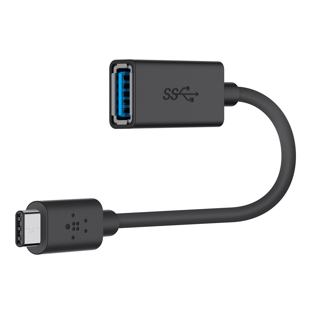 Belkin 3.0 Type-C to USB Adapter F2CU036btBLK | Charge, Sync & Transfer Data at up to 5Gbps