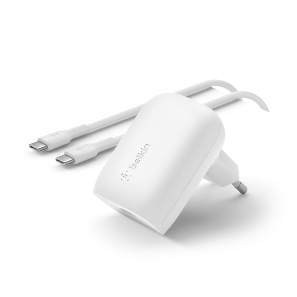 Belkin WCA005vf1MWH-B6 Type-C (USB-C) Wall Charger 30W + Type-C Cable | FastCharge | 0-50% σε 21 λεπτά Belkin WCA005vf1MWH-B6 Type-C (USB-C) Wall Charger 30W + Type-C Cable | FastCharge | 0-50% σε 21 λεπτά