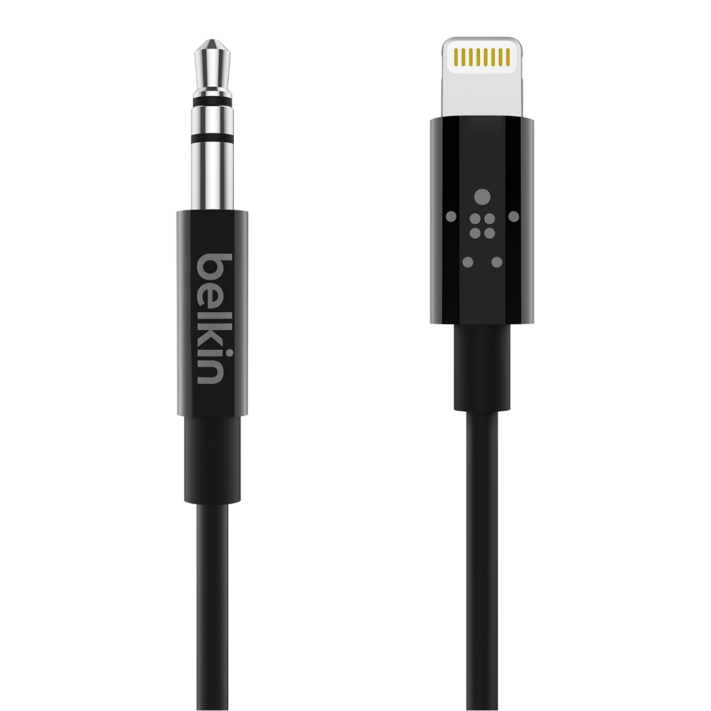 Belkin AV10172bt06-BLK Lightning to 3.5mm Audio Cable (1.8m) | Συνδέστε το iPhone στο Ηχοσύστημα σας! Belkin AV10172bt06-BLK Lightning to 3.5mm Audio Cable (1.8m) | Συνδέστε το iPhone στο Ηχοσύστημα σας!