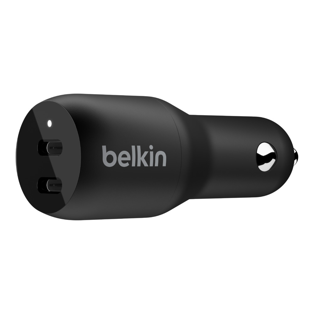 Belkin CCB002btBK Dual Type-C (USB-C) Car Charger 36W | FastCharge | 0-50%  30 