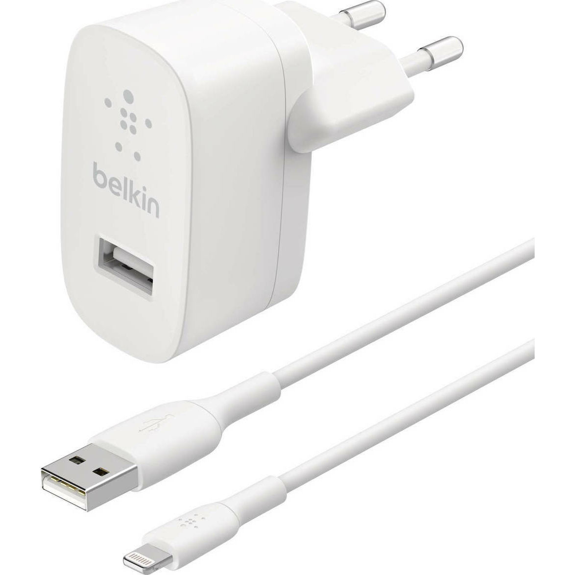 Belkin WCA002vf1MWH USB Wall Charger 12W + MFi Lightning Καλώδιο 1m Belkin WCA002vf1MWH USB Wall Charger 12W + MFi Lightning Καλώδιο 1m