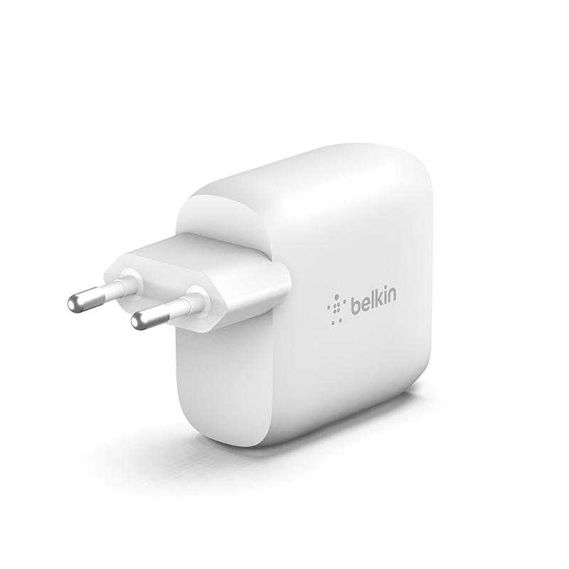 Belkin WCB002vfWH Dual USB Wall Charger 24W White | Charge two Devices | 2x 12W USB