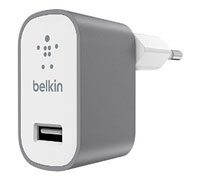 Belkin F8M731vfGRY MixIt UP Universal USB Home Charger @ 2.4A Gray: Φορτιστής ρεύματος με έξοδο USB Belkin F8M731vfGRY MixIt UP Universal USB Home Charger @ 2.4A Gray: Φορτιστής ρεύματος με έξοδο USB