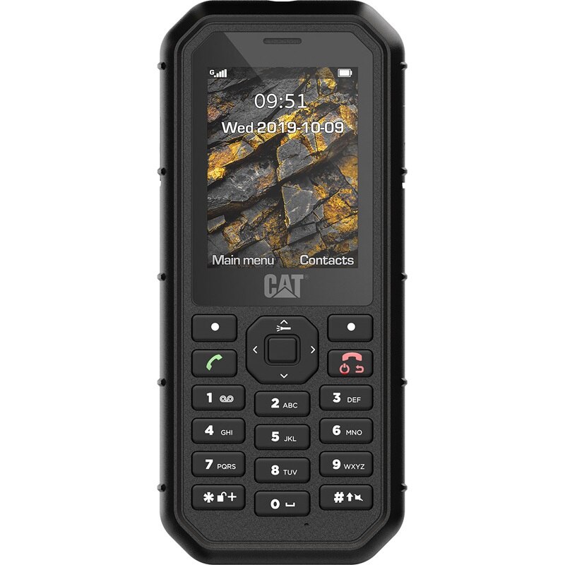 Cat (Caterpillar) B26 Dual Sim (2 ), Dust () & Water Resistant () Mobile Phone Black