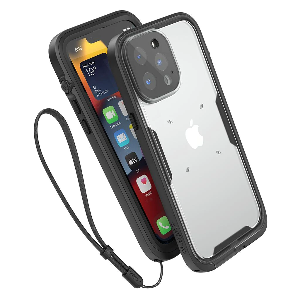 Catalyst Total Protection Case, WaterProof (10m), DirtProof (6x), SnowProof, ShockProof (2m) Stealth Black  iPhone 13 Pro