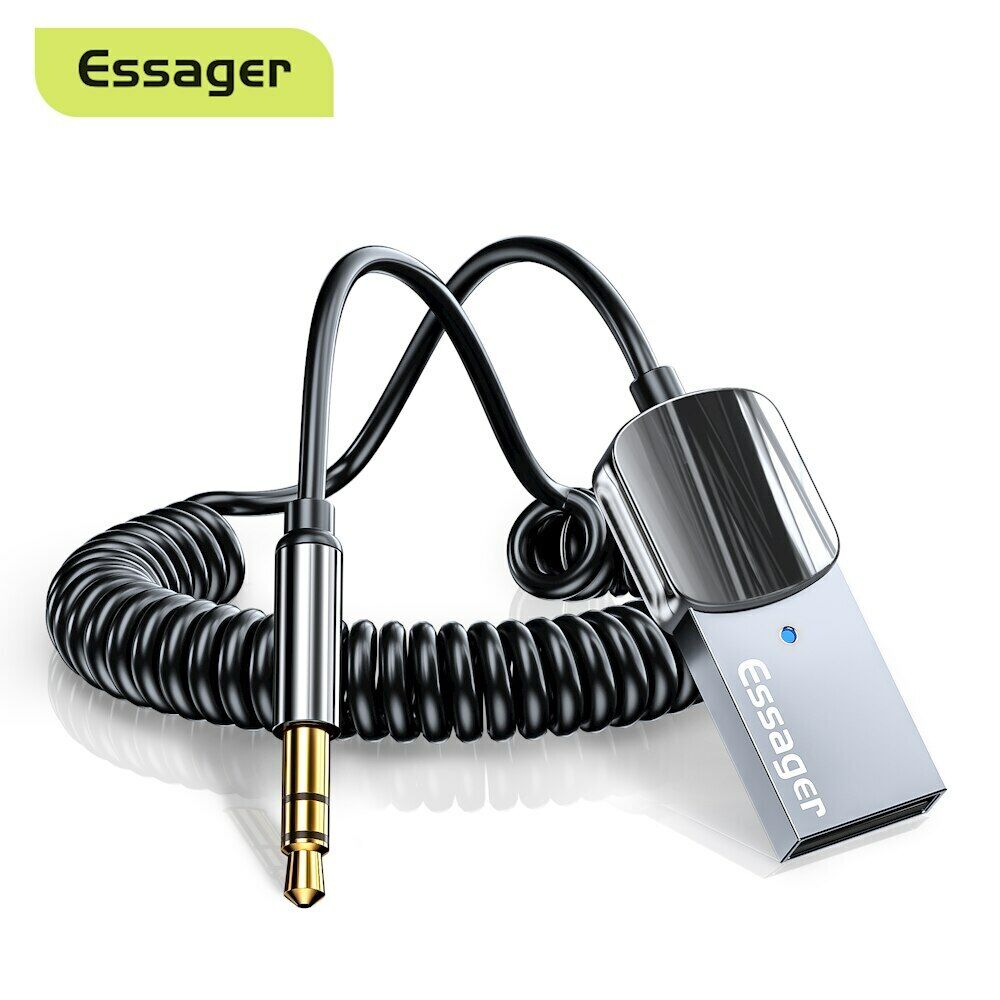 Essager EB01 Bluetooth v5.0 Audio Receiver  Spring Cable 1.5m (  Bluetooth  , , )