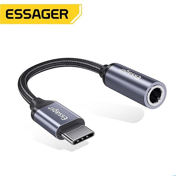 Essager EZJE01 Type-C --> 3.5mm Audio Jack Adapter 12cm |     Type-C    3.5mm 