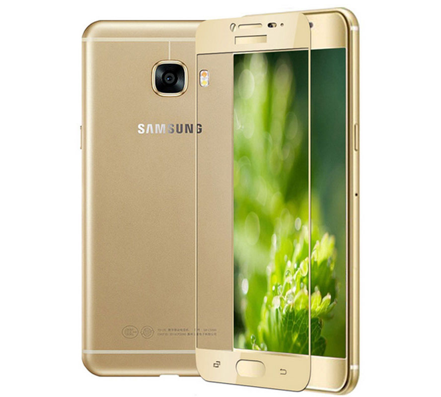 Forever Premium 3D Tempered Full Glass Protector  Samsung SM-A710F Galaxy A7 (2016) Gold