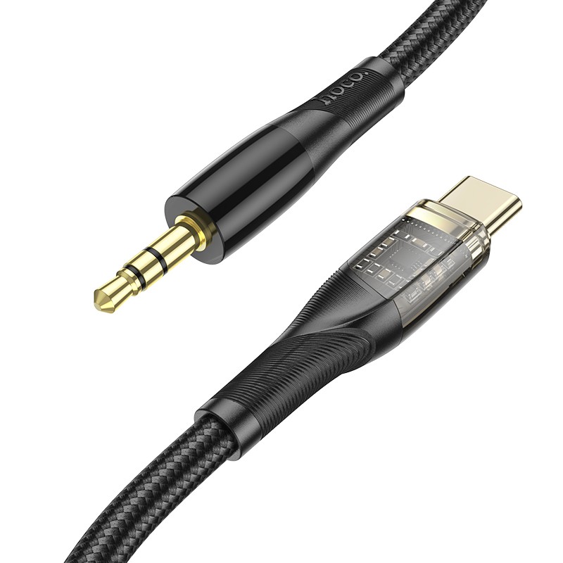 Hoco UPA25 Black Type-C --> 3.5mm Audio Jack Cable 1m |     Type-C    3.5mm 