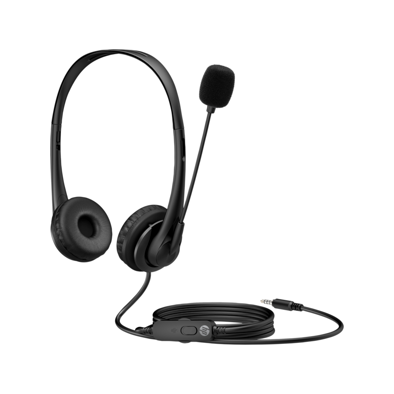 HP Stereo 3.5mm Headset G2 428H6AA | Noise-cancelling | Comfortable Design | In-line Volume Control & Mute