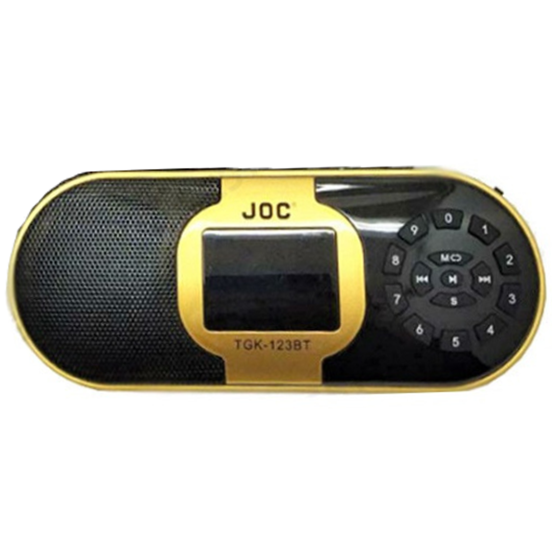 Joc TGK-123BT Gold Portable Bluetooth Speaker with FM Radio + microSD + USB + Line-Out