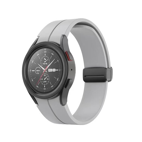 Soultronic Magnetic D-Buckle Silicone Band 20mm Grey  Samsung Galaxy Watch 5 Pro / Watch 5 & Watch 4 / 4 Classic