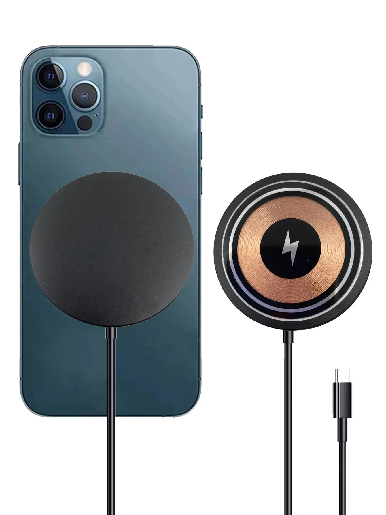 Soultronic Magnetic Qi Wireless Charging Pad Black (Magsafe Compatible)