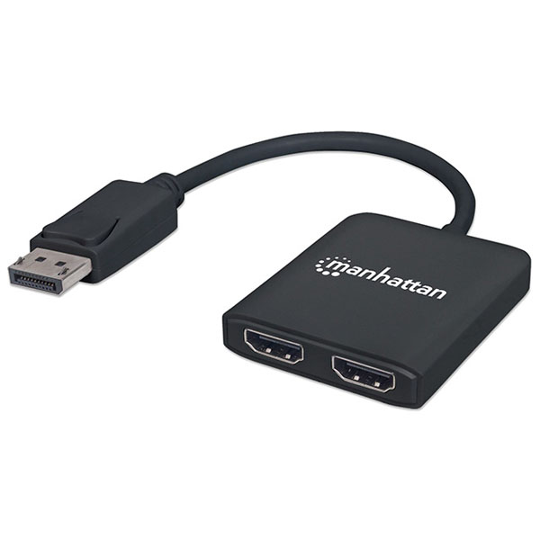 Manhattan (152716) DisplayPort to 2-Port HDMI Splitter Hub με MST Manhattan (152716) DisplayPort to 2-Port HDMI Splitter Hub με MST