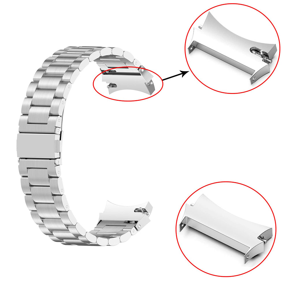 Soultronic Metal Connector  Band 20mm Silver   Samsung Galaxy Watch 4 Classic & Watch 4 & Watch 5 Pro