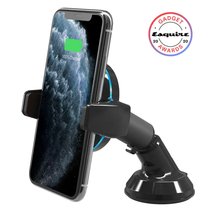 Scosche MagicGrip Auto-Grip Wireless Charging Double-Pivot Mount | Window/Dash | Home, Office & Car