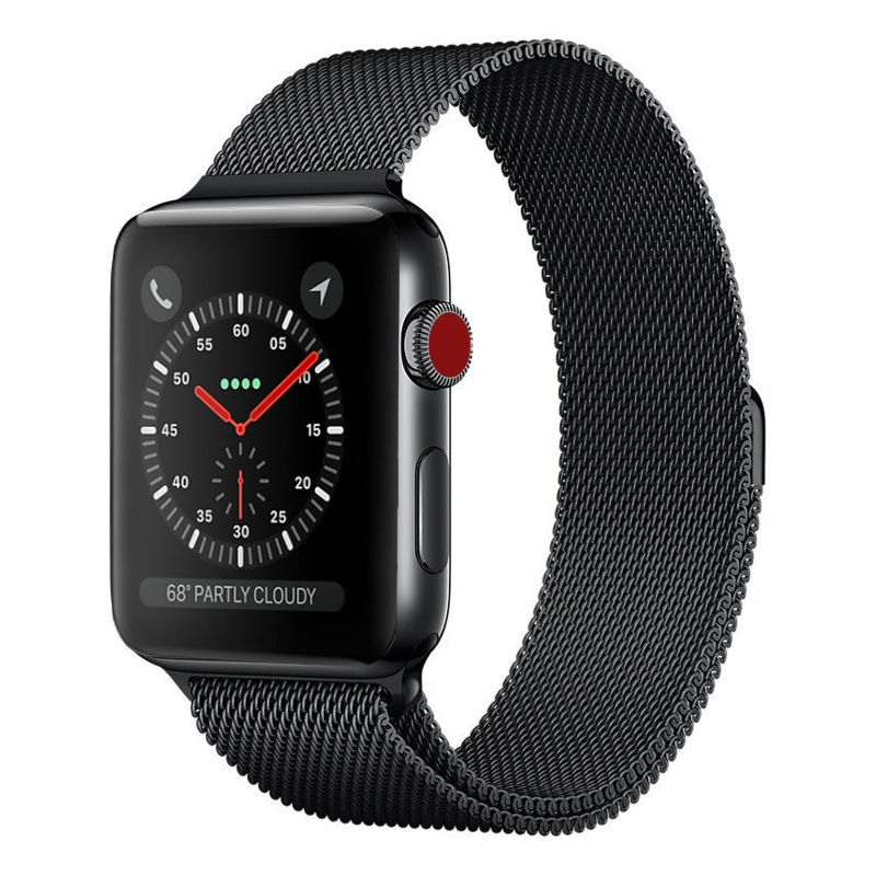 Goospery Magnetic Milanese Band Black  Apple Watch (42mm, 44mm & 45mm)