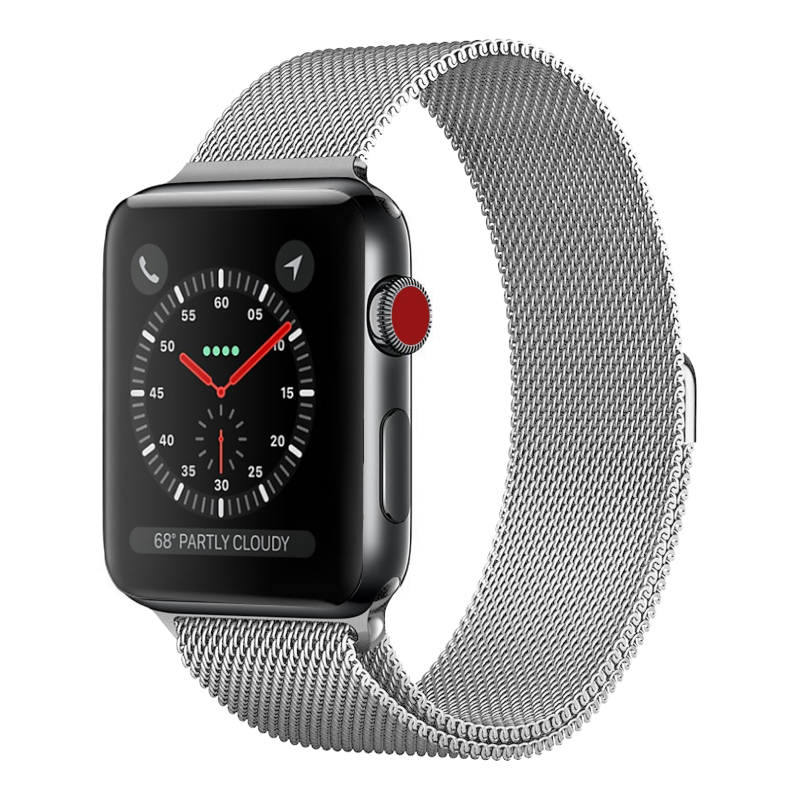 Soultronic Magnetic Milanese Band Silver  Apple Watch (42mm, 44mm, 45mm, 46mm & 49mm)