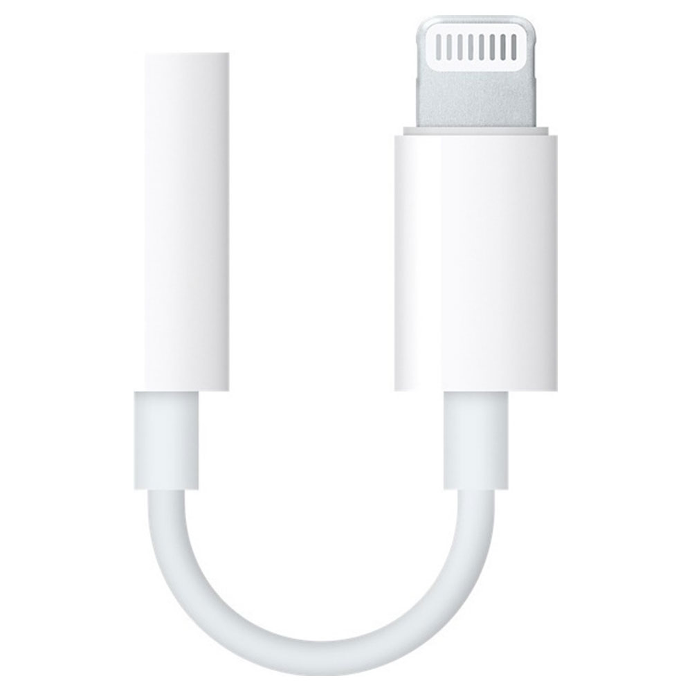 Apple (MMX62ZM/A) Lightning to Headphone Jack White ( Lightning --> 3.5mm Stereo Jack) (Retail Box)