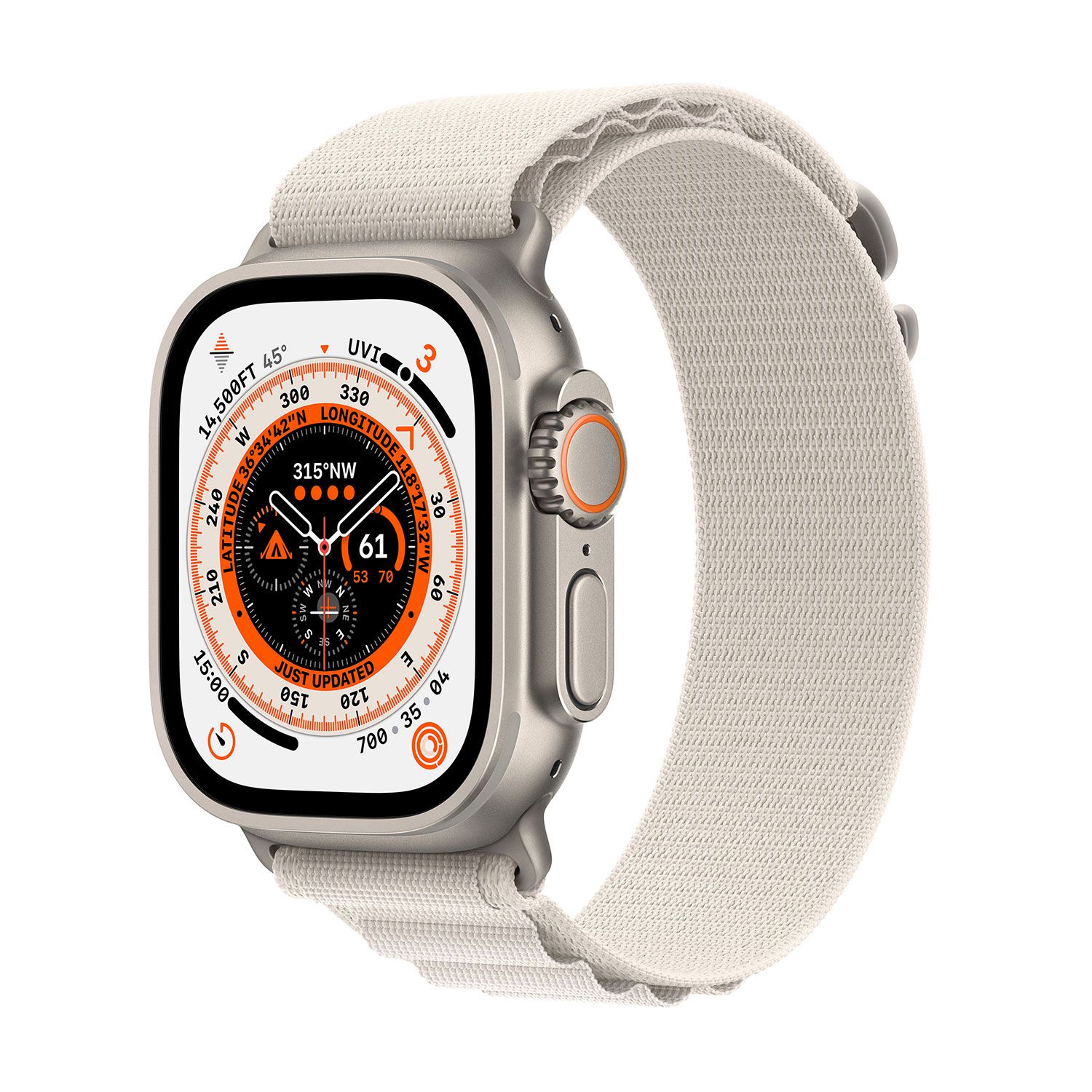 Apple Watch Ultra 49mm Titanium  Starlight Alpine Loop (Large) (MQFT3GK/A)