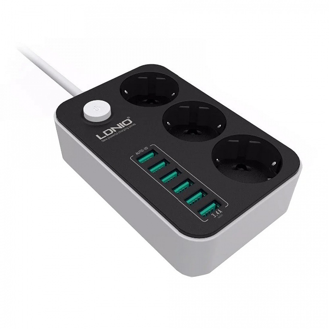 Ldnio SE3631 6 x USB + 3 x AC Socket | Πολύπριζο ρεύματος με 6 θύρες USB + 3 πρίζες Schuko + Διακόπτης on/off + Καλώδιο 2m Ldnio SE3631 6 x USB + 3 x AC Socket | Πολύπριζο ρεύματος με 6 θύρες USB + 3 πρίζες Schuko + Διακόπτης on/off + Καλώδιο 2m