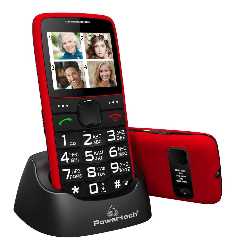 PowerTech PTM-25 Dual Sim Mobile Phone Black/Red  Bluetooth, Radio, , USB-C &  