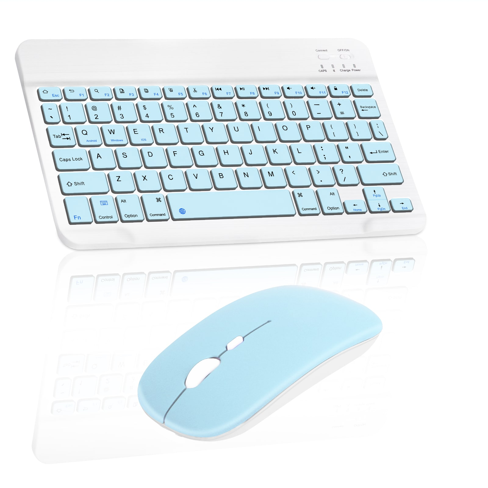 Soultronic MKK11 Blue Mini Wireless Bluetooth Keyboard & Mouse | QWERTY   