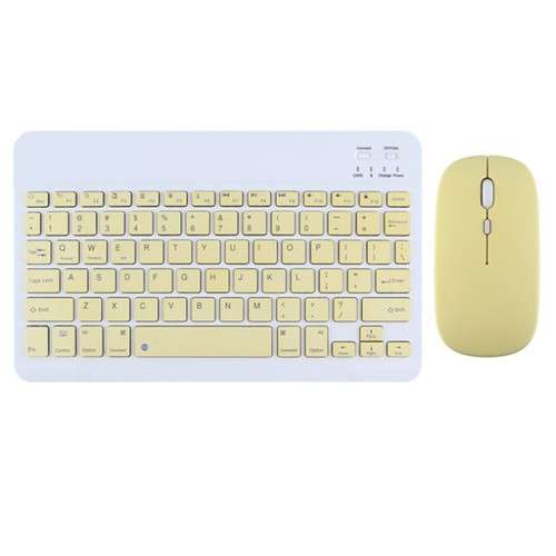 Soultronic MKK11 Yellow Mini Wireless Bluetooth Keyboard & Mouse | QWERTY   