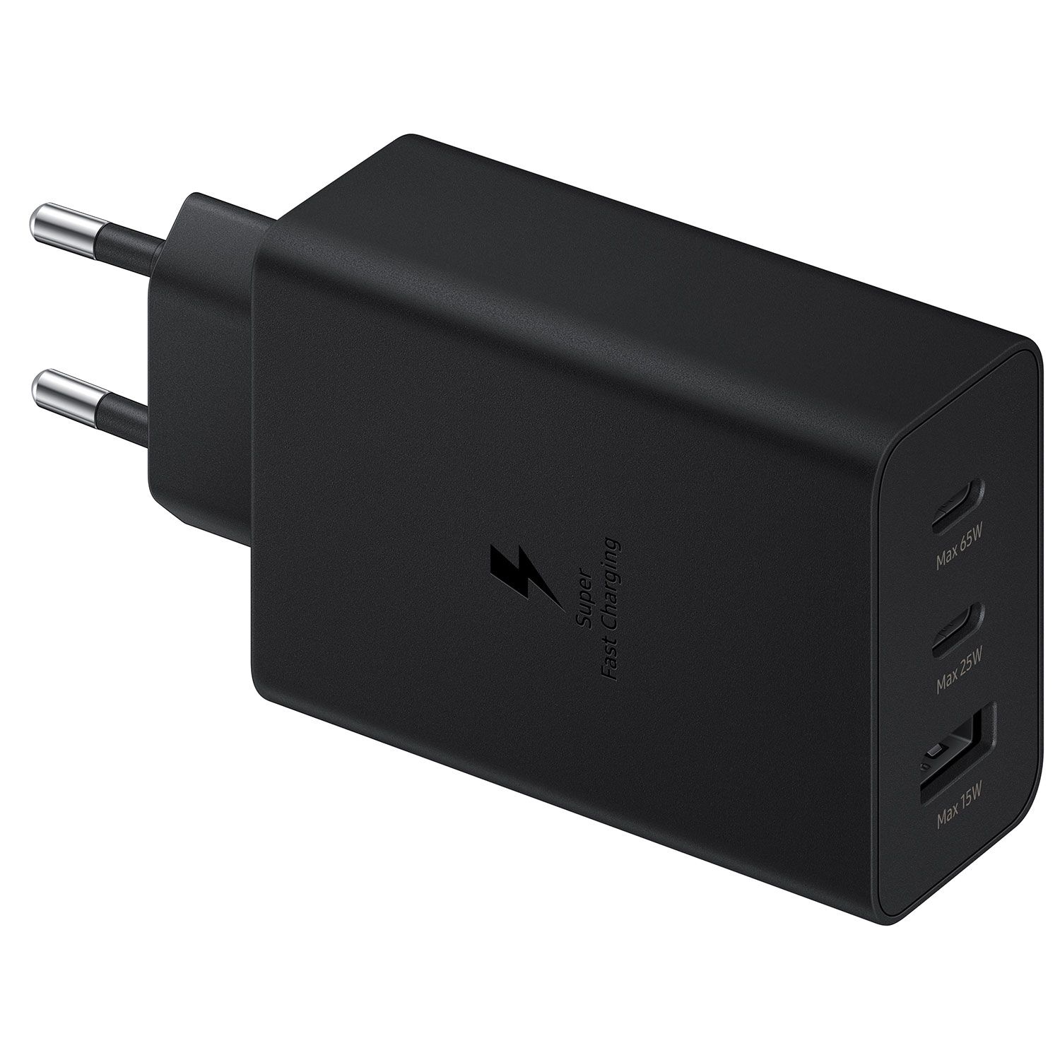 Samsung EP-T6530NBEGEU 65W PD Power Adapter Trio | 2 x Type-C + 1 x USB Samsung EP-T6530NBEGEU 65W PD Power Adapter Trio | 2 x Type-C + 1 x USB