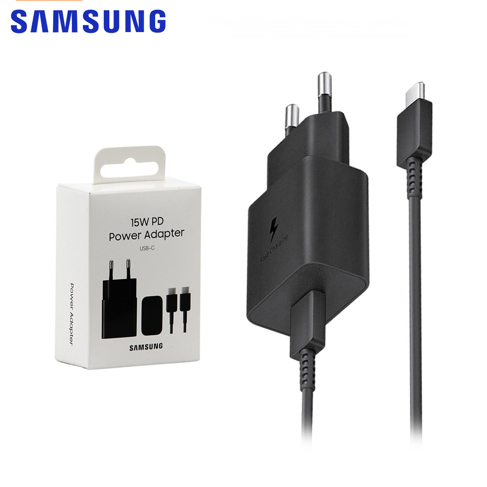 Samsung EP-T1510XBEGEU Type-C Fast Charging Travel PD Adapter 15W +  Type-C => Type-C   1m (Retail Box)