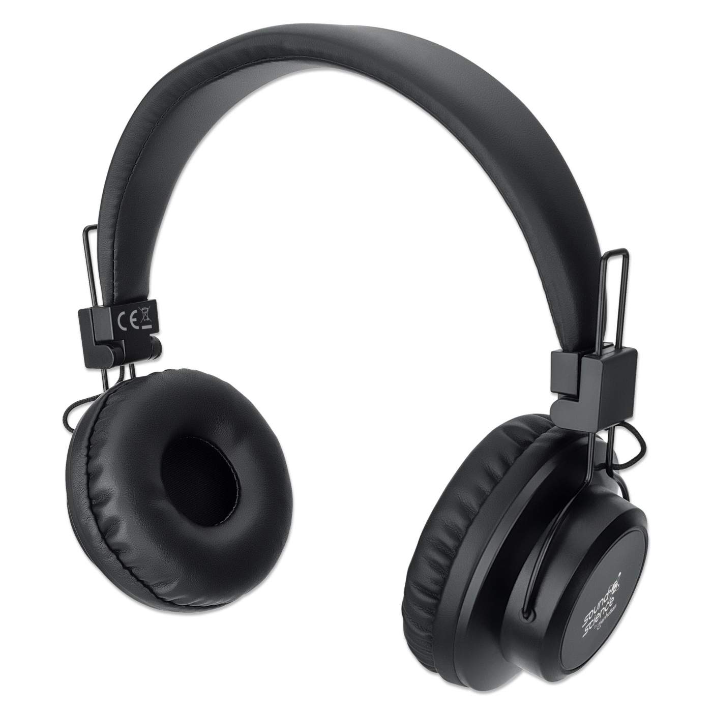 Manhattan 165389 Sound Science Bluetooth On-Ear Headset | 40mm Drivers + Comfort Fit + FM Radio + microSD Slot