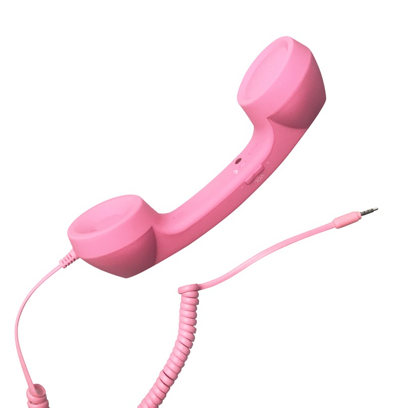 Soultronic Vintage Retro Telephone Handset Pink |   Smartphone &     