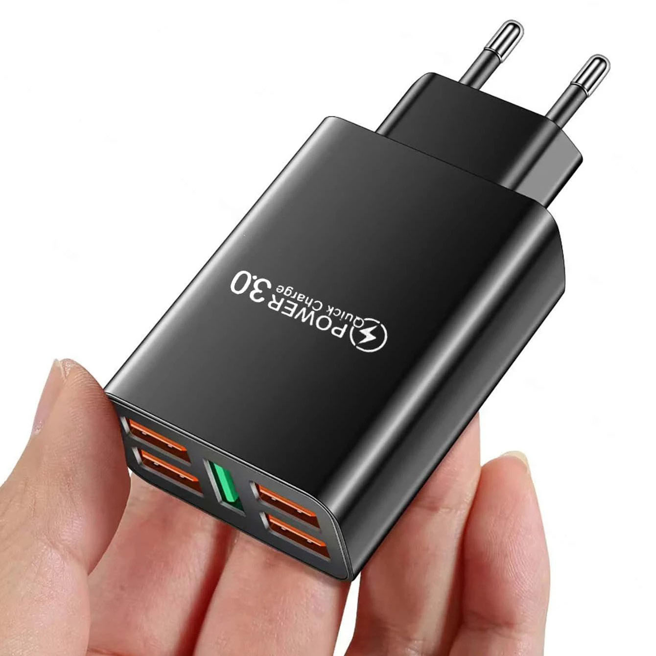 Soultronic WC61 Black 5-Port USB Wall Charger @ 18W + Quick Charge 3.0 |     5  !