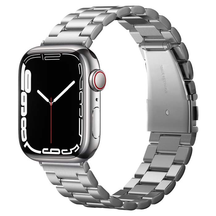 Soultronic Stainless Steel Band Silver για Apple Watch 42mm, 44mm, 45mm, 46mm & 49mm + Μηχανισμό αφαίρεσης του μπρασελέ Soultronic Stainless Steel Band Silver για Apple Watch 42mm, 44mm, 45mm, 46mm & 49mm + Μηχανισμό αφαίρεσης του μπρασελέ
