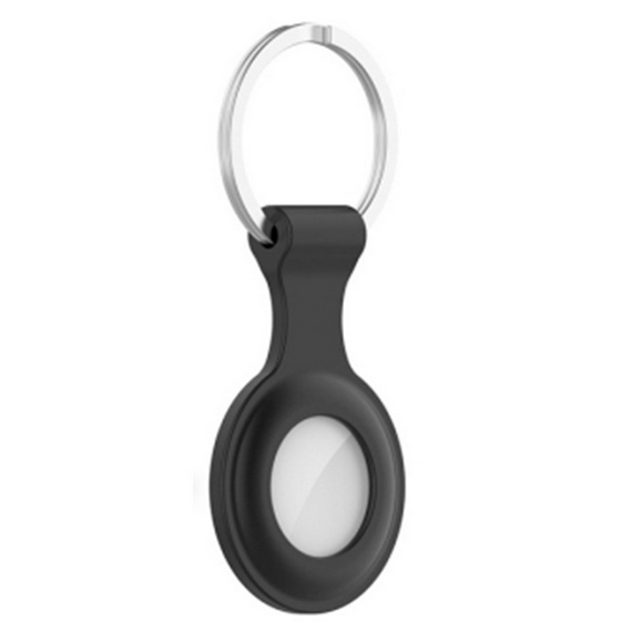 Soultronic (Tag11) Secure Silicone Holder Black  Key Ring  Apple AirTag