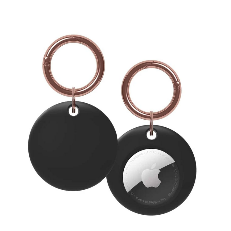 Soultronic (Tag21) Secure Silicone Holder Black με Key Ring (Rose) για Apple AirTag Soultronic (Tag21) Secure Silicone Holder Black με Key Ring (Rose) για Apple AirTag