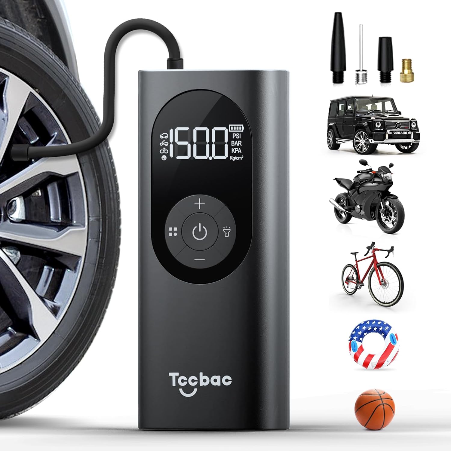 Tccbac TC-AP01 Portable Smart Air Pump |        +  LED 