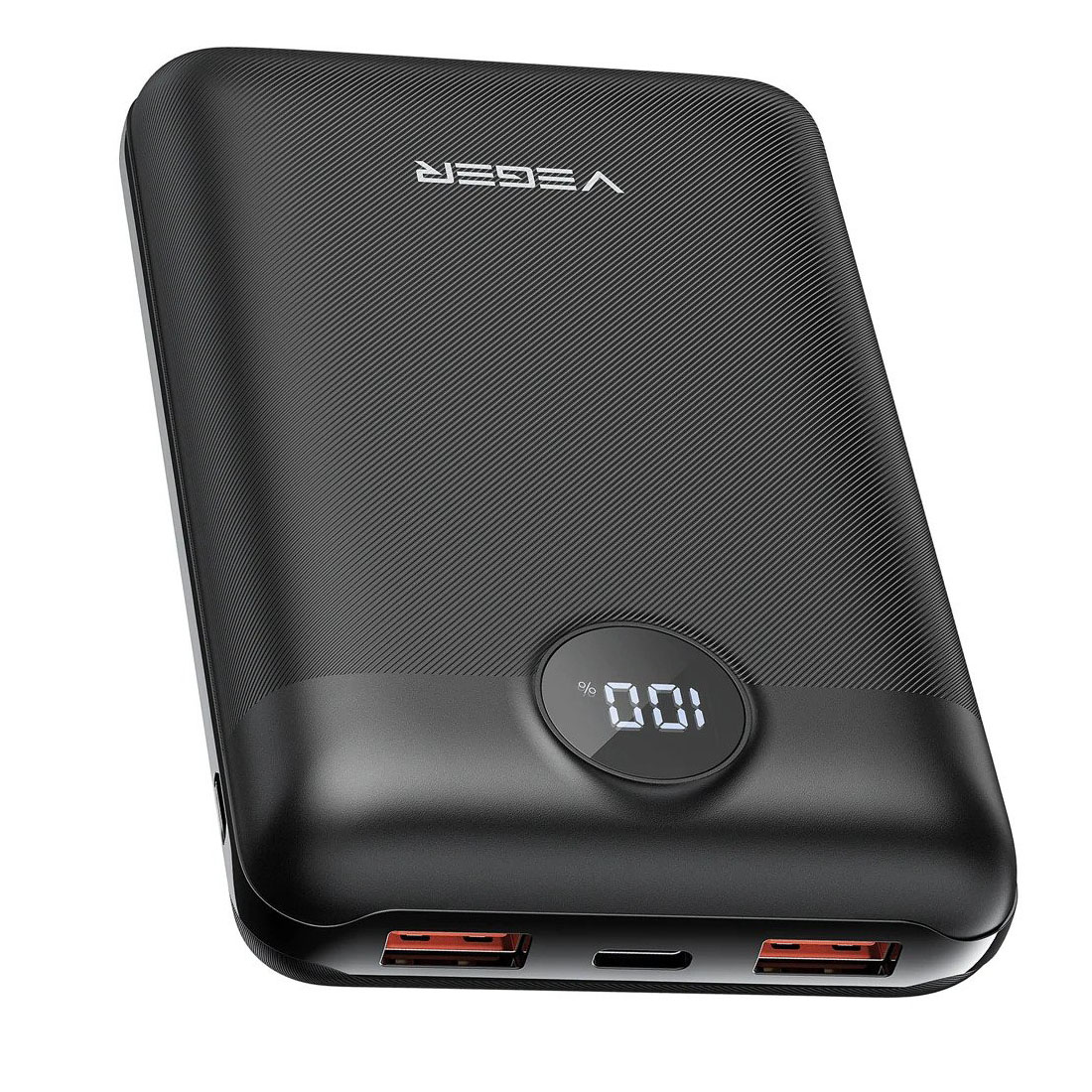 Veger S20 Mini Design Power Bank 20000mAh Black | 2 x USB + Type-C @ 22.5W Output |  Smartphones & Tablets