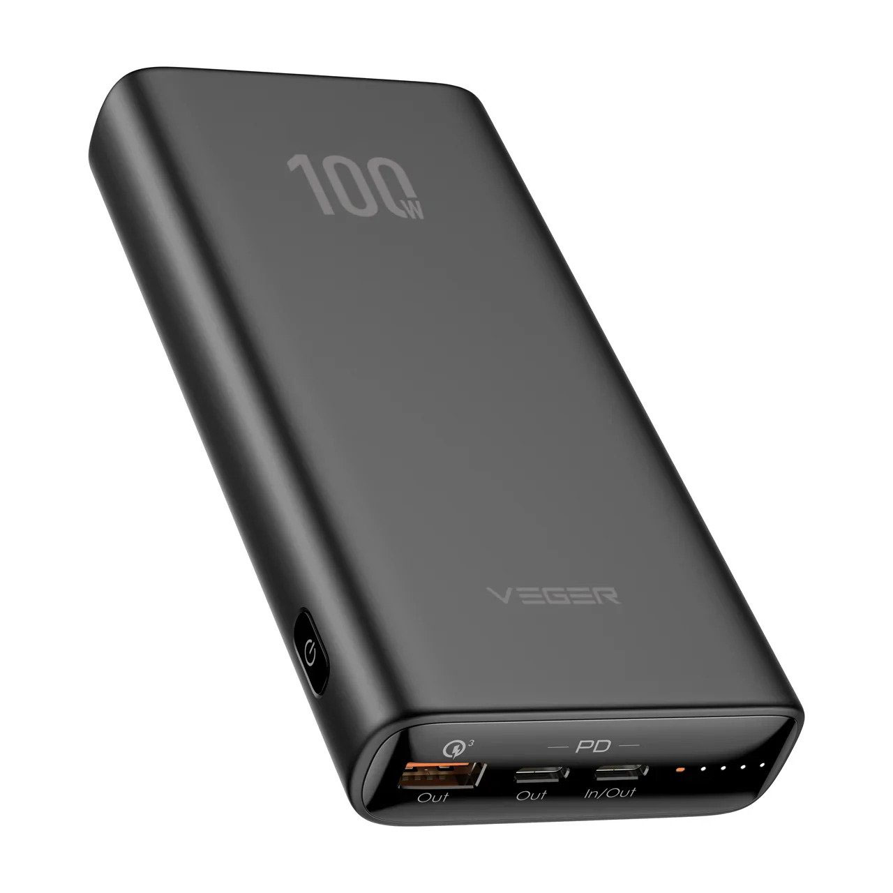 Veger T100 Ultra Compact Power Bank 20000mAh | USB + 2 x Type-C @ 100W Output |  Smartphones, Tablets & Laptops!