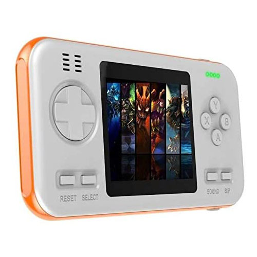 Wanle D-12 White/Orange 2-in-1 Portable Charger & Handheld Game Console |    416  + Power Bank 8000mAh