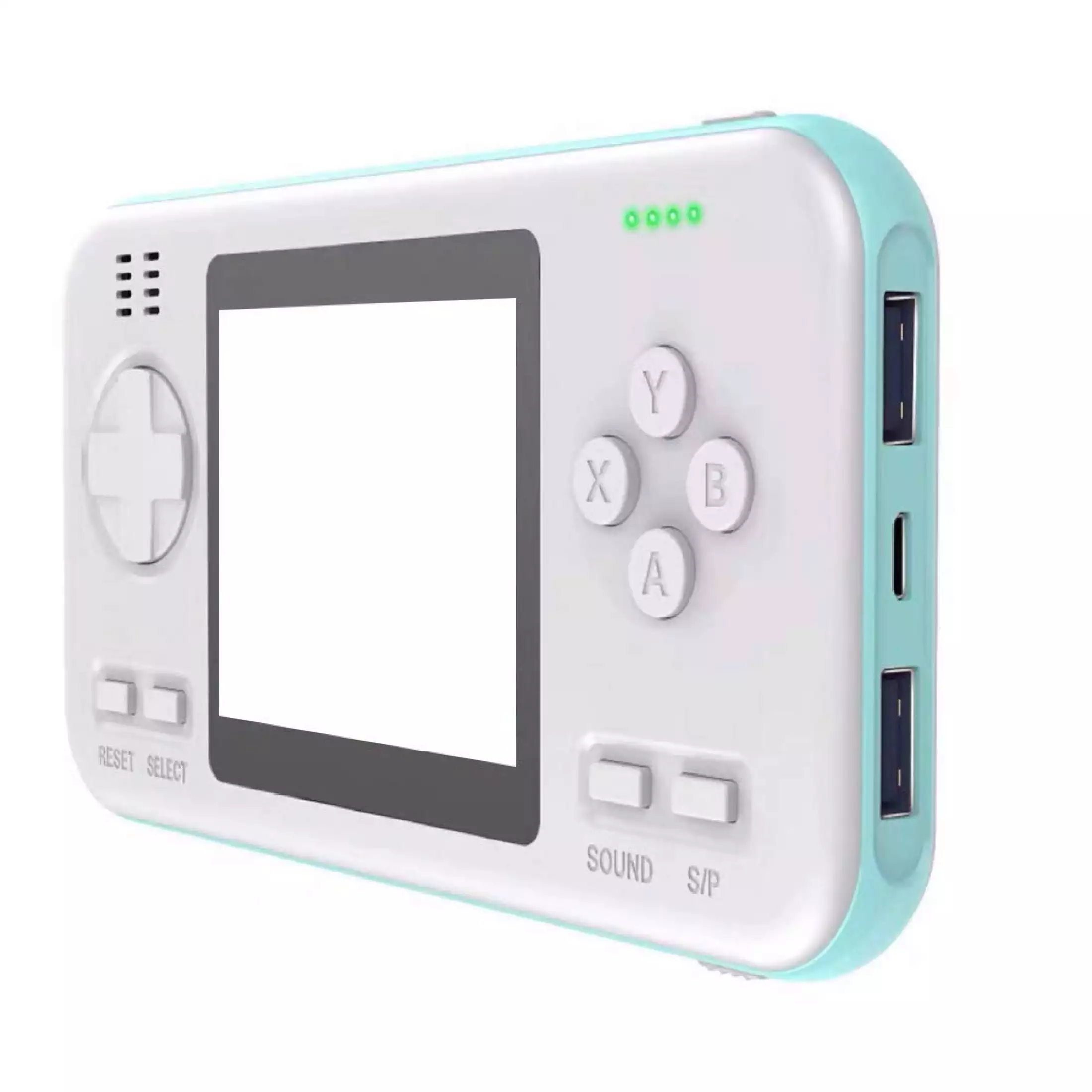 Wanle D-12 White/Blue 2-in-1 Portable Charger & Handheld Game Console |    416  + Power Bank 8000mAh