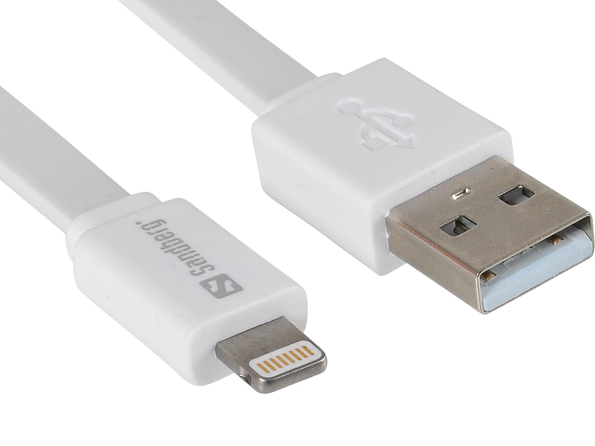 Sandberg USB Lightning Cable Flat 0.15m (440-86)