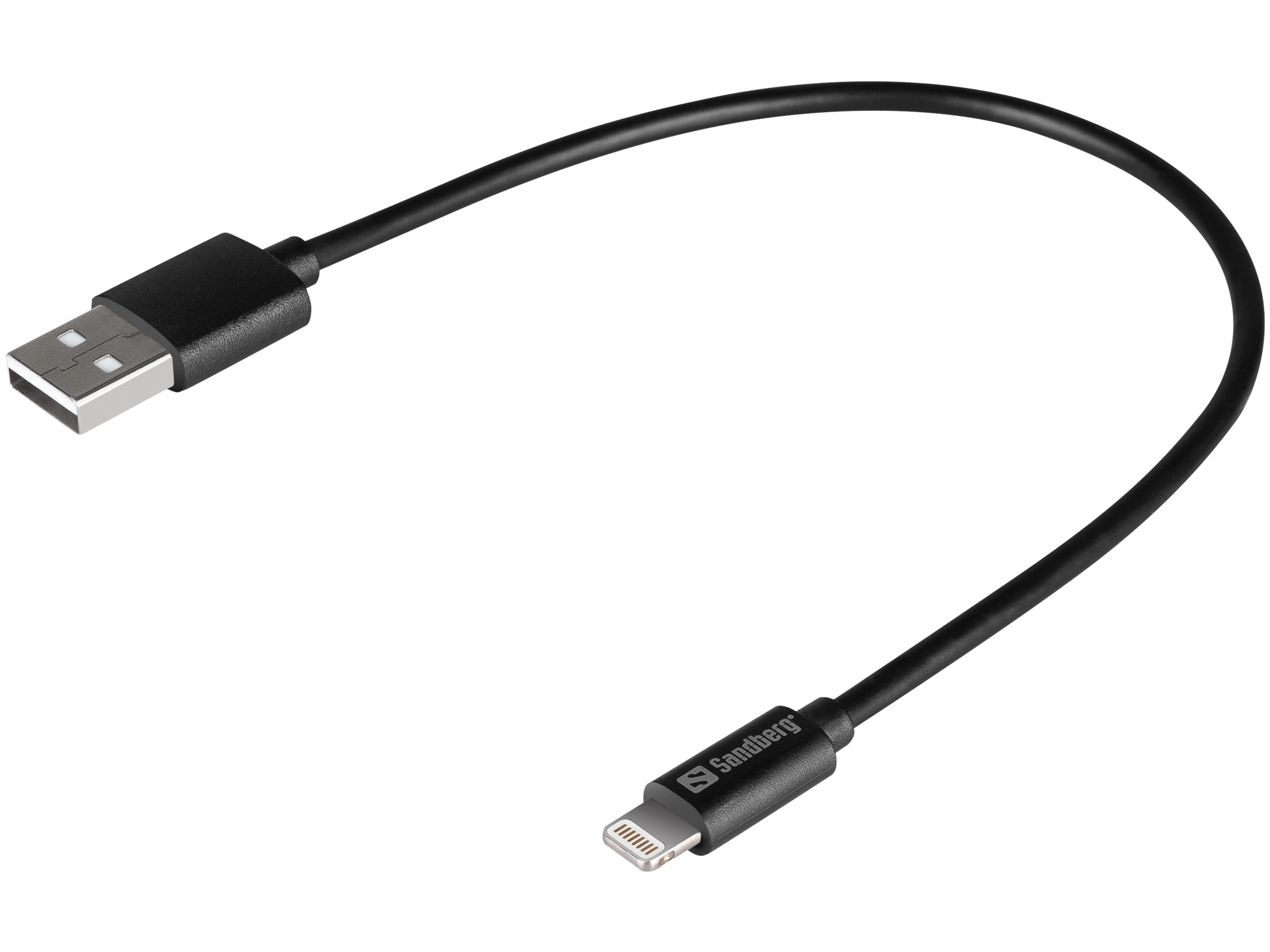 Sandberg USB>Lightning MFI 0.2m Black (441-40)